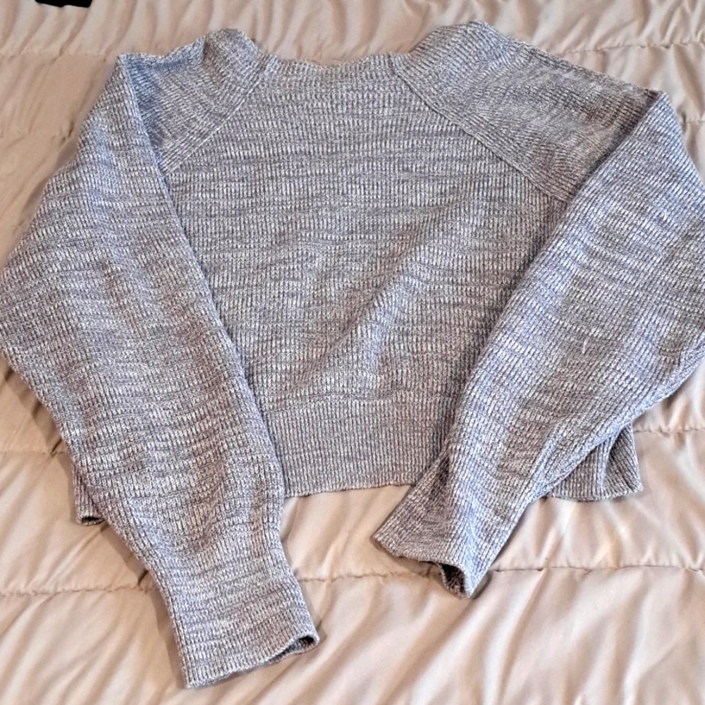 Free people chunky knit sweater in XL gray